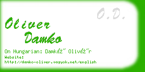 oliver damko business card